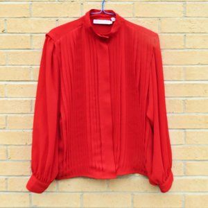 Laura and Jayne Red Dressy Blouse size 14 - preowned